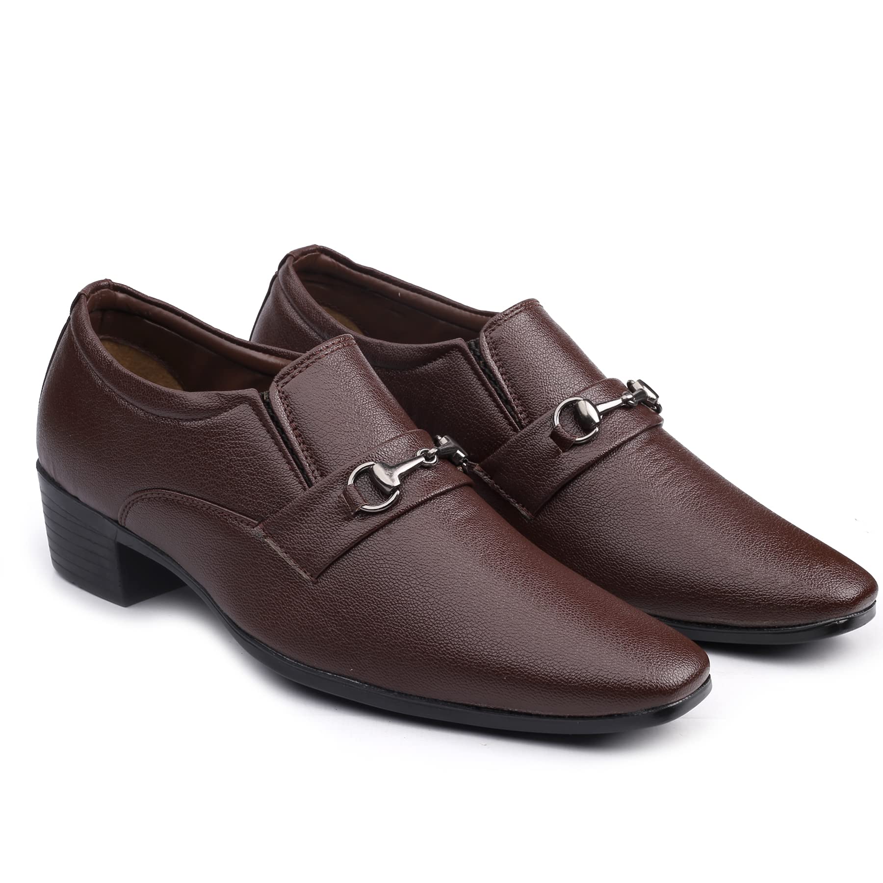 Mens Brown Height Increasing Formal Slip-On Moccasin Shoes-5 UK (B09P57PG1D) Amazon Price History, Amazon Price Tracker