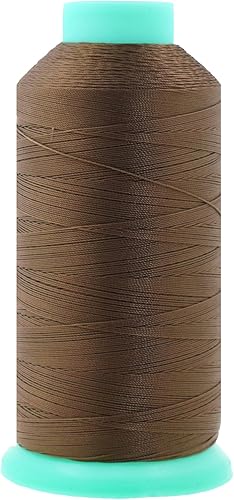 Miniatura 208 de Mandala Crafts Hilos de coser resistentes de nailon consolidado, hilo para tejer jeans de cuero, hilos de tapicería marina al aire libre, Beige