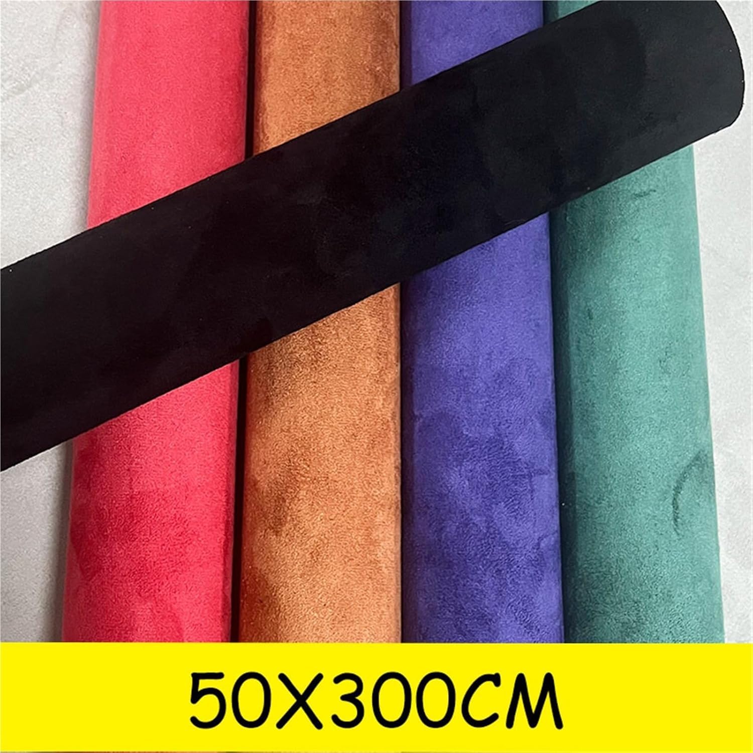 Dachhimmel Stoff Auto-Dachhimmel-Stoff, Selbstklebend, Wildlederstoff, Klebriges Ledertuch, Patch-Aufkleber for DIY, Sofa, Tisch, Stuhl, Tasche, Schuhe, Bett, Automobil-Interio(Green,30x150cm)