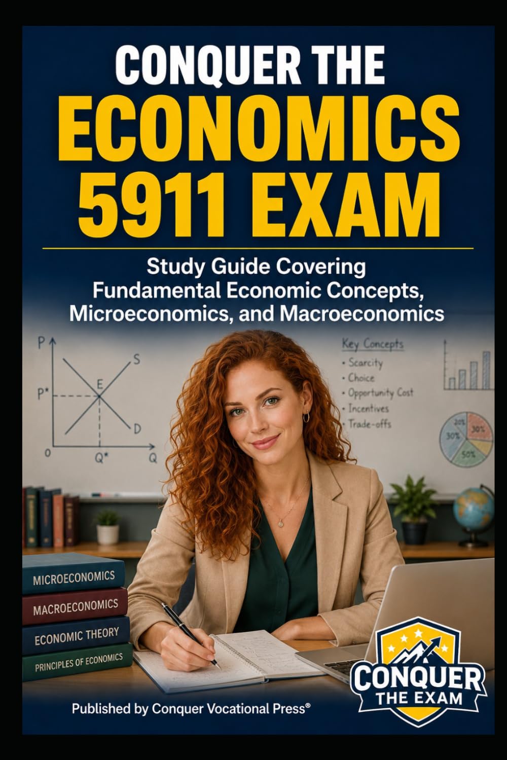Conquer the Economics 5911 Exam: Study Guide Covering Fundamental Economic Concepts, Microeconomics, and Macroeconomics (Conquer Teacher Certification Exams)