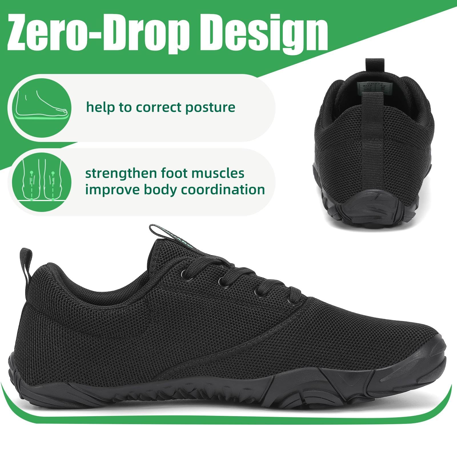 SAGUARO Unisex lekkie i antypoślizgowe minimalistyczne buty barefoot, rozmiary 36-48