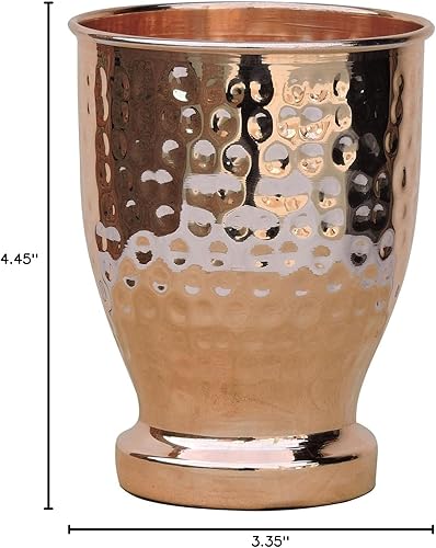 Vista 23 de Vaso de cobre martillado, sin lacado, sin forro y sin recubrimiento, 13.5 fl oz, para beneficios para la salud del ayurveda