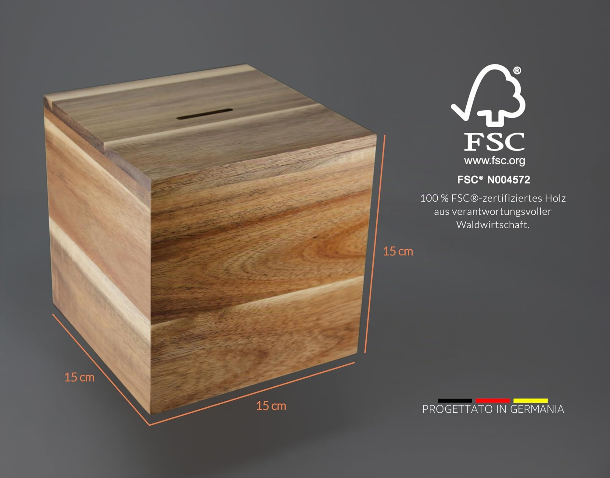 Big Dreams Box – Salvadanaio in legno con doppia serratura | Sfida di risparmio per coppie | Regalo originale per matrimonio e anniversario | Per viaggi, vacanze e sogni condivisi