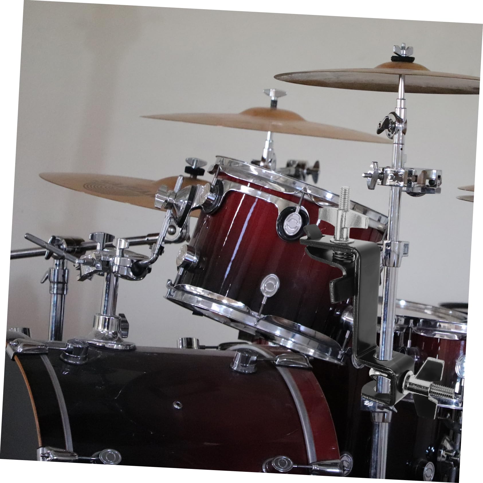 OFFSCH Adjustable Cowbell Holder Mount Metal Clip Clamp for Drum Set Drum Music Instrument Part for Cowbell Mounting