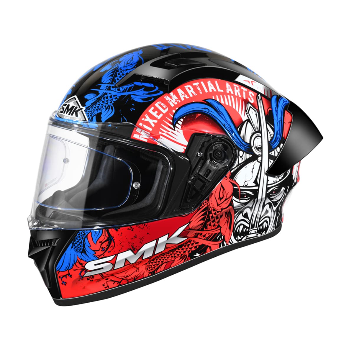 SMK Stellar Sports Samurai Full FACE Helmet with PINLOCK Fited