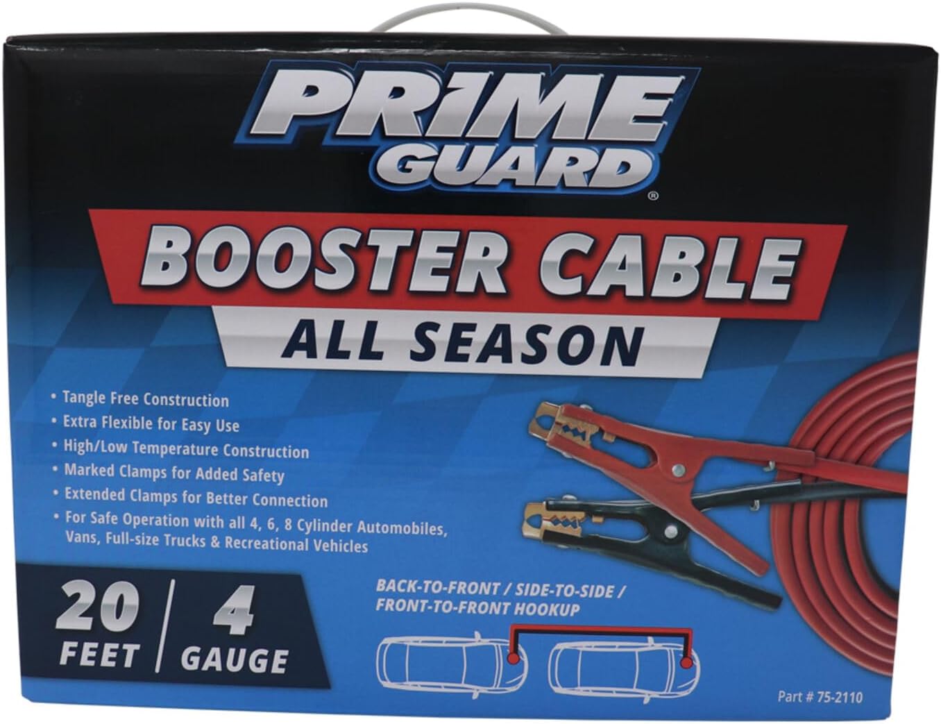 Prime Guard All Season Booster Cable | 20 Feet | 4 Gauge | SKU: 75-2110