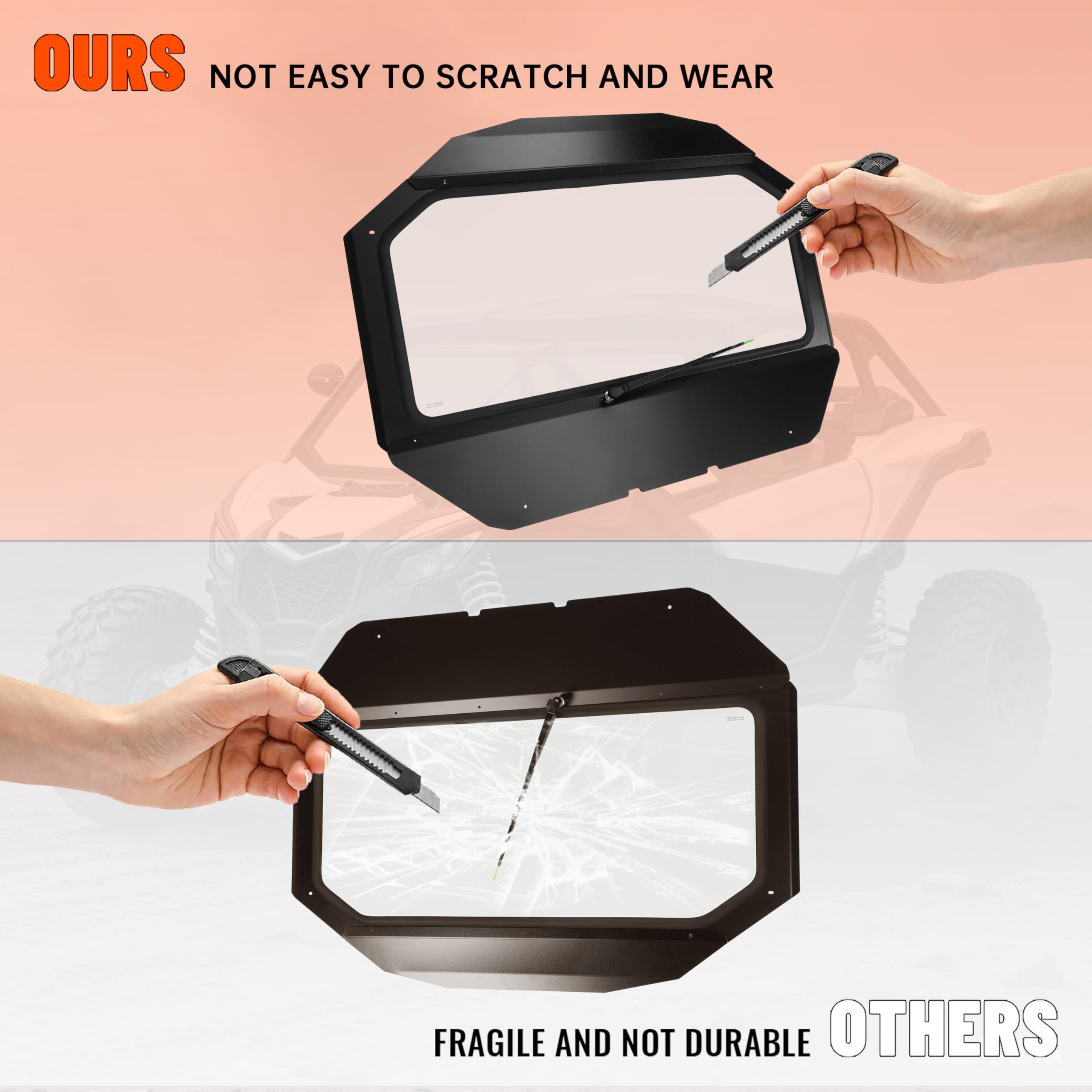 Amazon.com: ECOTRIC Full Glass Windshield+ Sun Visor W/Manual