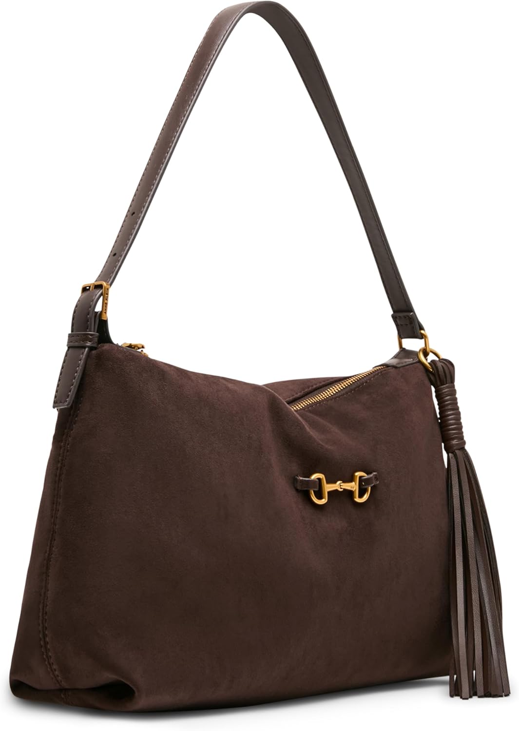 Anne Klein Women's Faux Suede Horsebit Shoulder