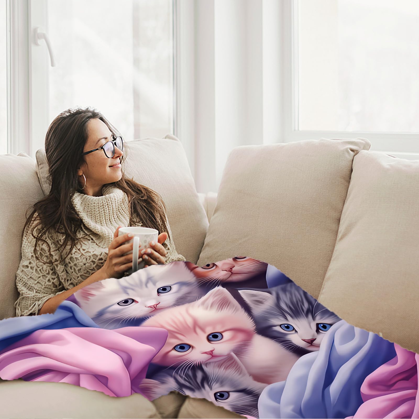 Cat Dogs Bed Bed Manden Rond Luxe 60cm, Wasbaar En Warm Huisdier Donut Kussen Super Zacht En Comfortabel Voor Kleine Honden En Katten Kleurrijk