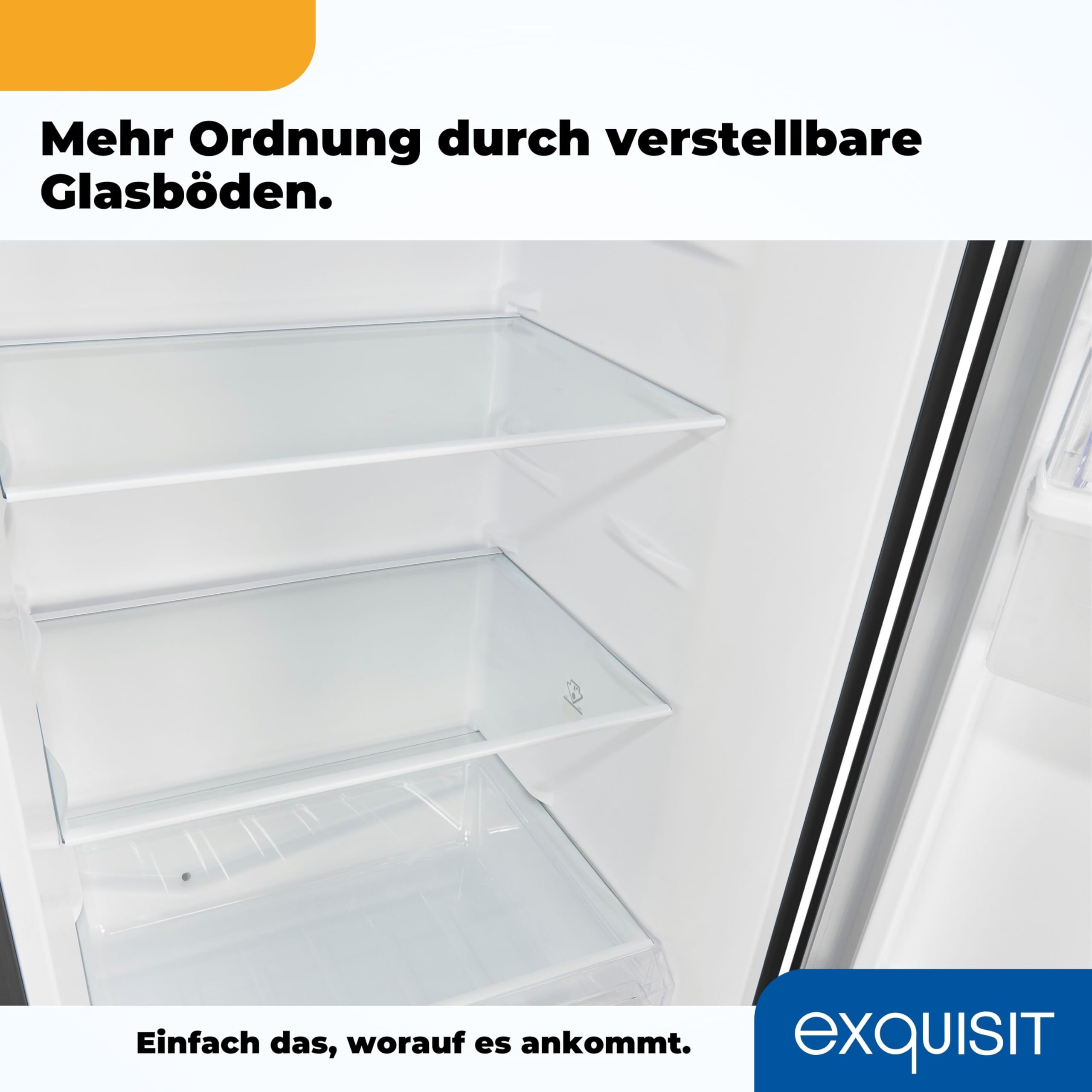 Exquisit Kühl-Gefrierkombination KGC5265-70-WS-040D 260 l Nutzinhalt Energieklasse D 40 dB(A) Wasserspender LED-Beleuchtung inoxlook