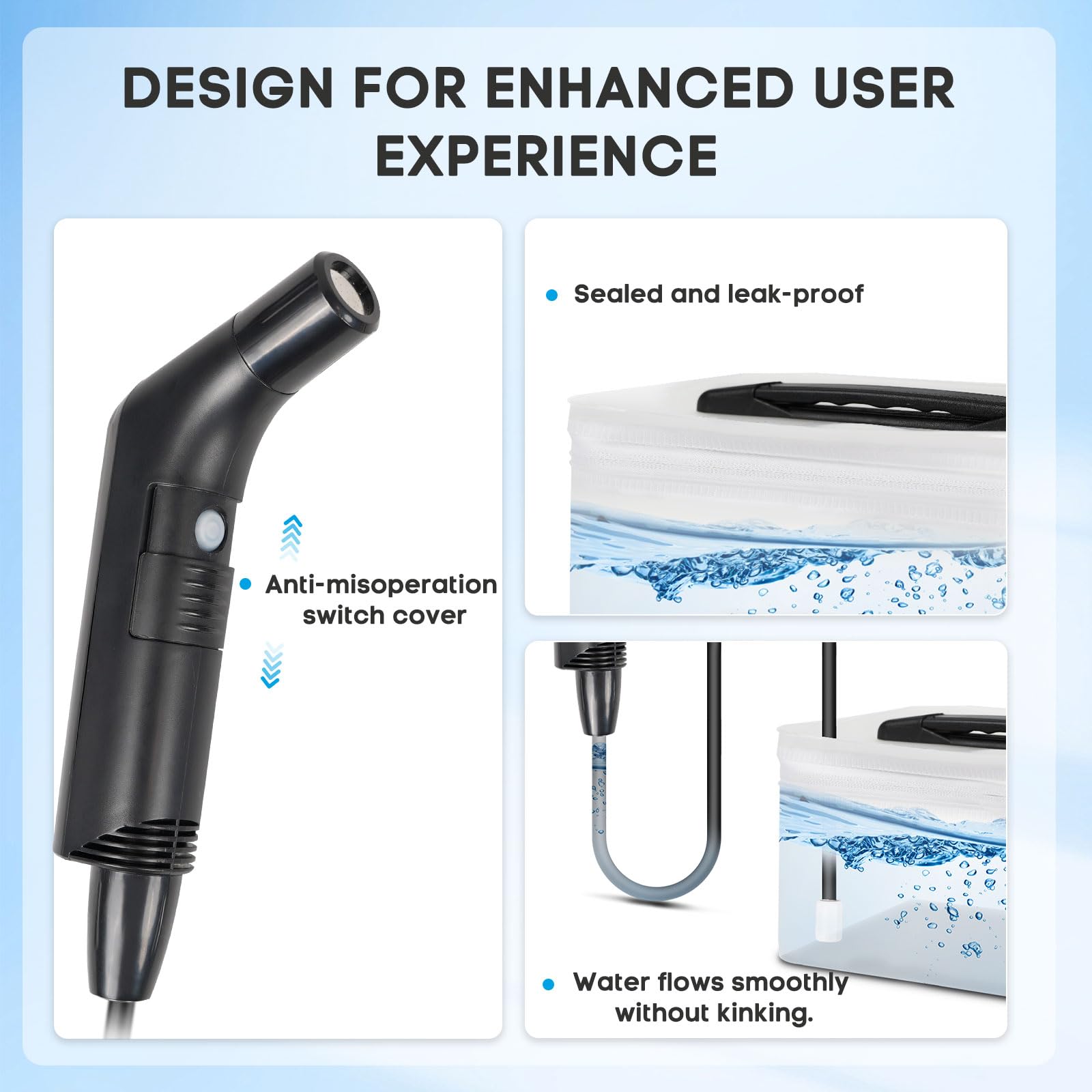 jamini - Pulverizador de bidé eléctrico portátil de viaje, kit de bidé de mano recargable para limpieza personal, tanque de agua de 2.3 L con doble configuración de presión para el cuidado del bebé
