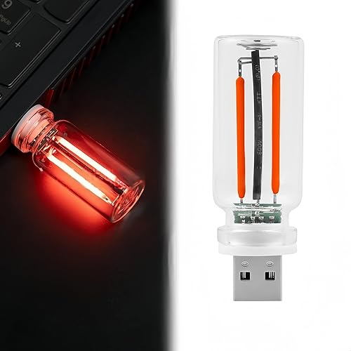 Miniatura 20 de Ilumina tu viaje con elegantes lámparas retro para automóvil: mini botella de vidrio portátil LED de luz nocturna – Enchufe USB LED luces de Luz