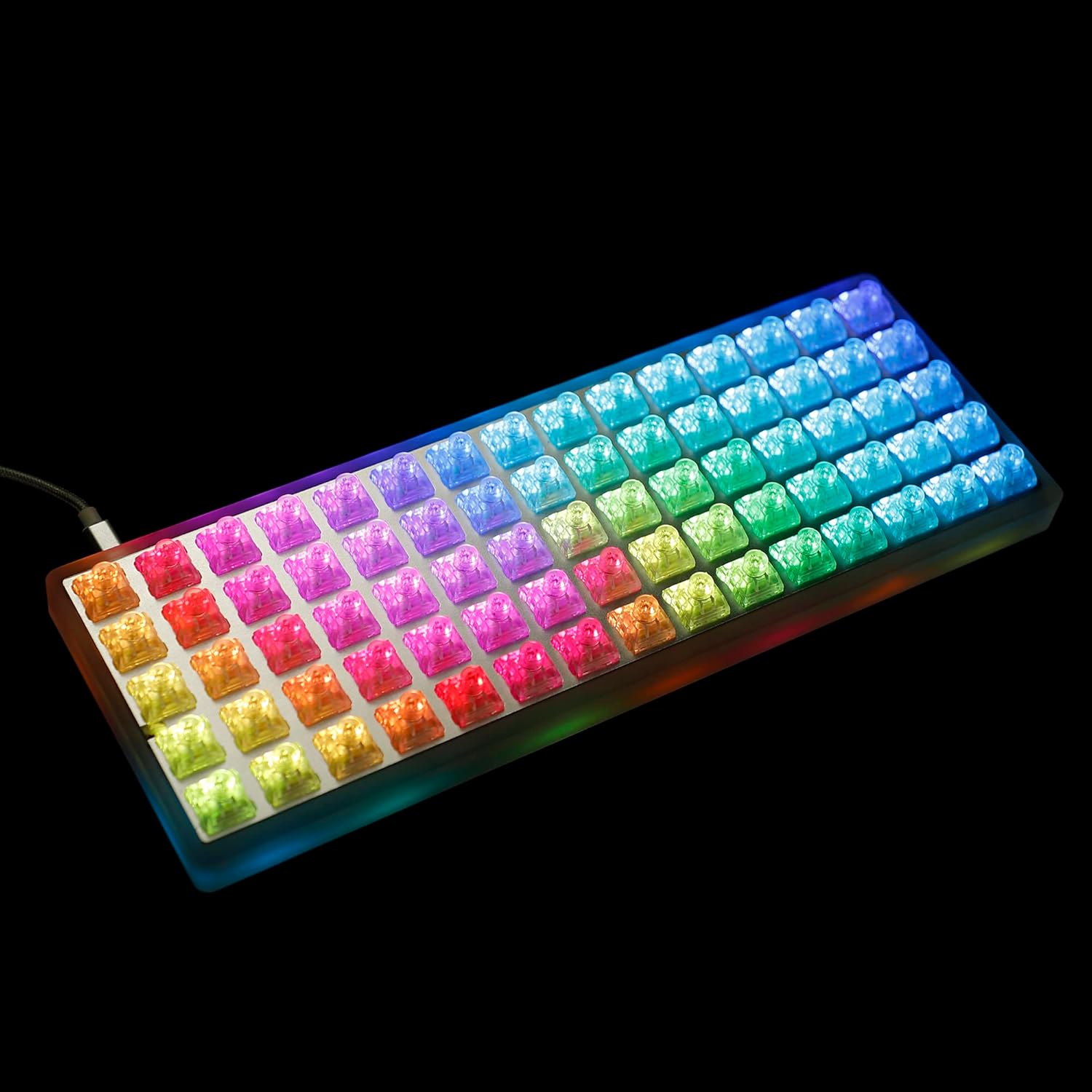 YMDK ID75 PCB with switches installed