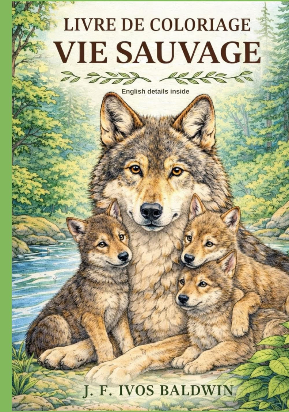 Livre de Coloriage - Coloring Book: Vie Sauvage - Wild Life (Baldwin Création Livre de Coloriage)
