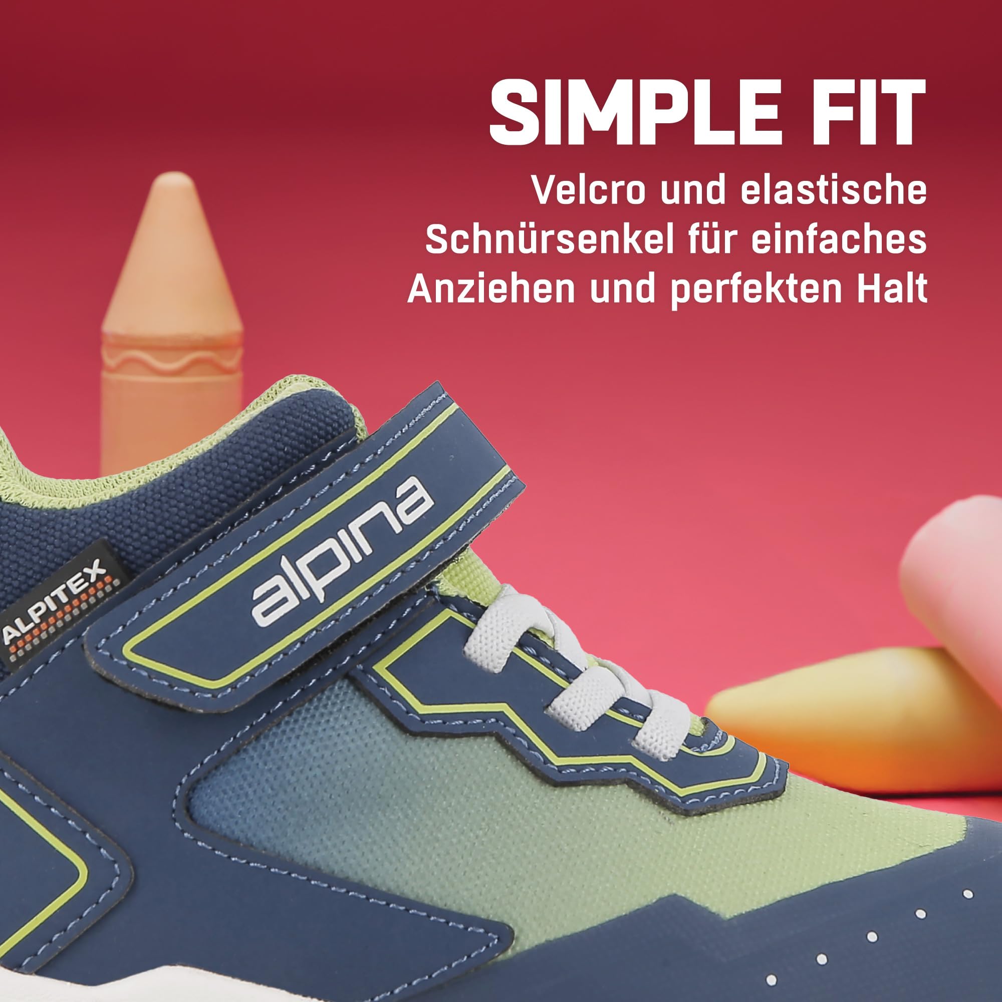 Alpina Breeze Jr Mid Wanderschuhe Kinder – Größen 36-39 | Trekkingschuhe Kinder, mit Alpitex Membran & Anti-Rutsch-Sohle, Trekking- & Wanderschuhe für Kinder