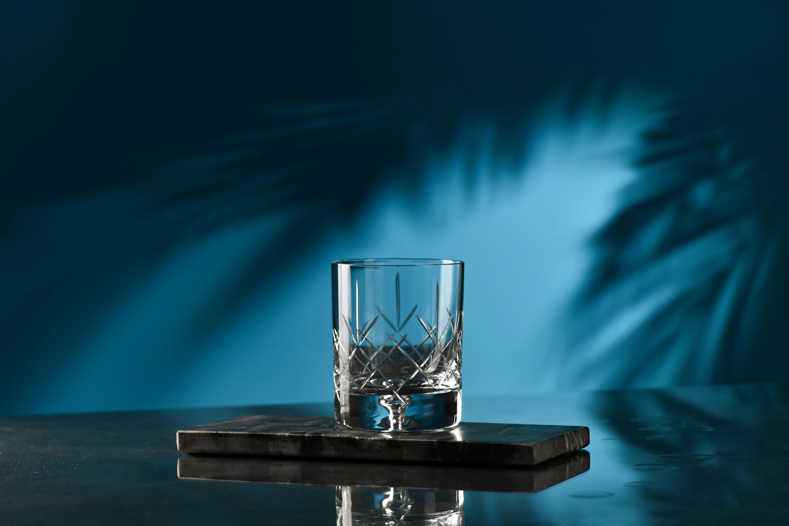 Krosno – Verres à Whisky, Bourbon et Scotch 250 ml, Lot de 4 – Collection Saga – Verre en Cristal, Taillés – Faits à la Main – Idéal comme Cadeau
