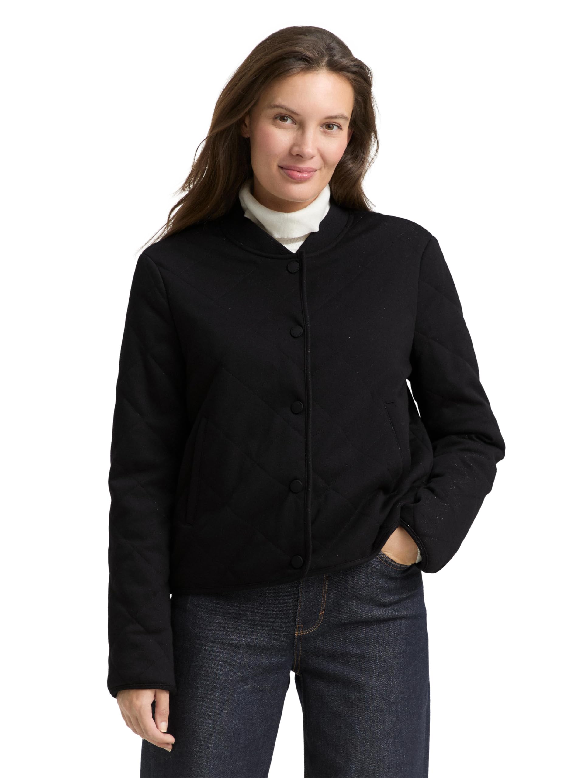 TOM TAILOR Damen 1049102 Steppjacke mit Glitzer-Effekt