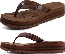 KuaiLu Women's Flip Flops Comfort Yoga Mat Platform Lightweight Toe Separator for Women Dressy Summer Beach Thong Sandals, Soft Cushion Footbed EU 36-43