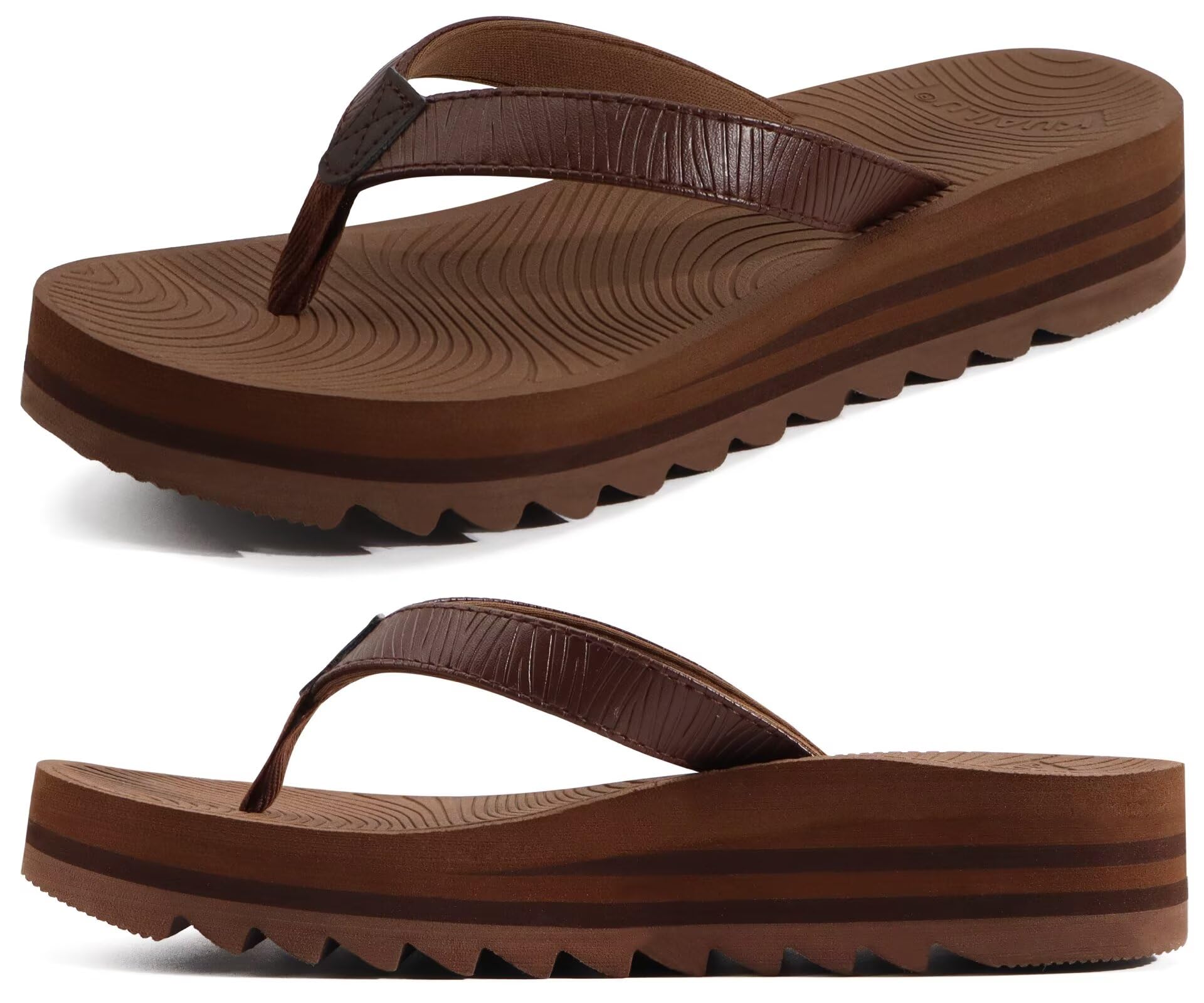 KuaiLu Damen Flip Flops Komfort Yoga Matte Plattform Leichte Zehentrenner für Frauen Dressy Sommer Strand Thong Sandalen, Weich Kissen Fußbett EU36-43