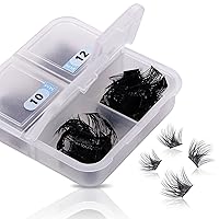 Vista 36 de YY - Extensiones de pestañas Y, rizo D, 0.003 in, 0.315-0.591 in, bandeja mixta, extensiones de pestañas con volumen, fácil aplicación en abanico