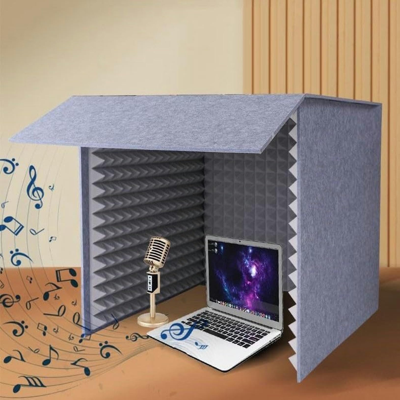 Cabine d'isolation microphone pour réduire les bruits de fond à la maison