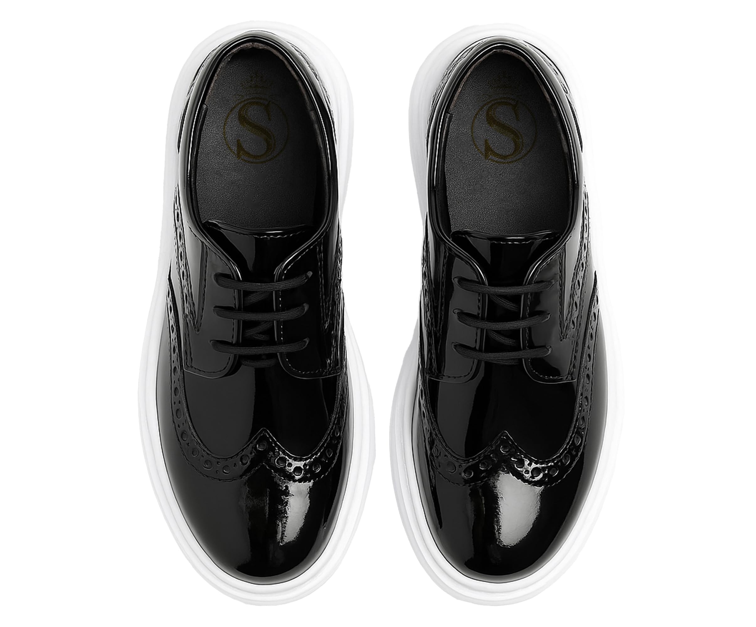Mocassins à Enfiler Noirs Classiques en Daim pour garçons avec Semelle Robuste pour Robe et événement décontracté