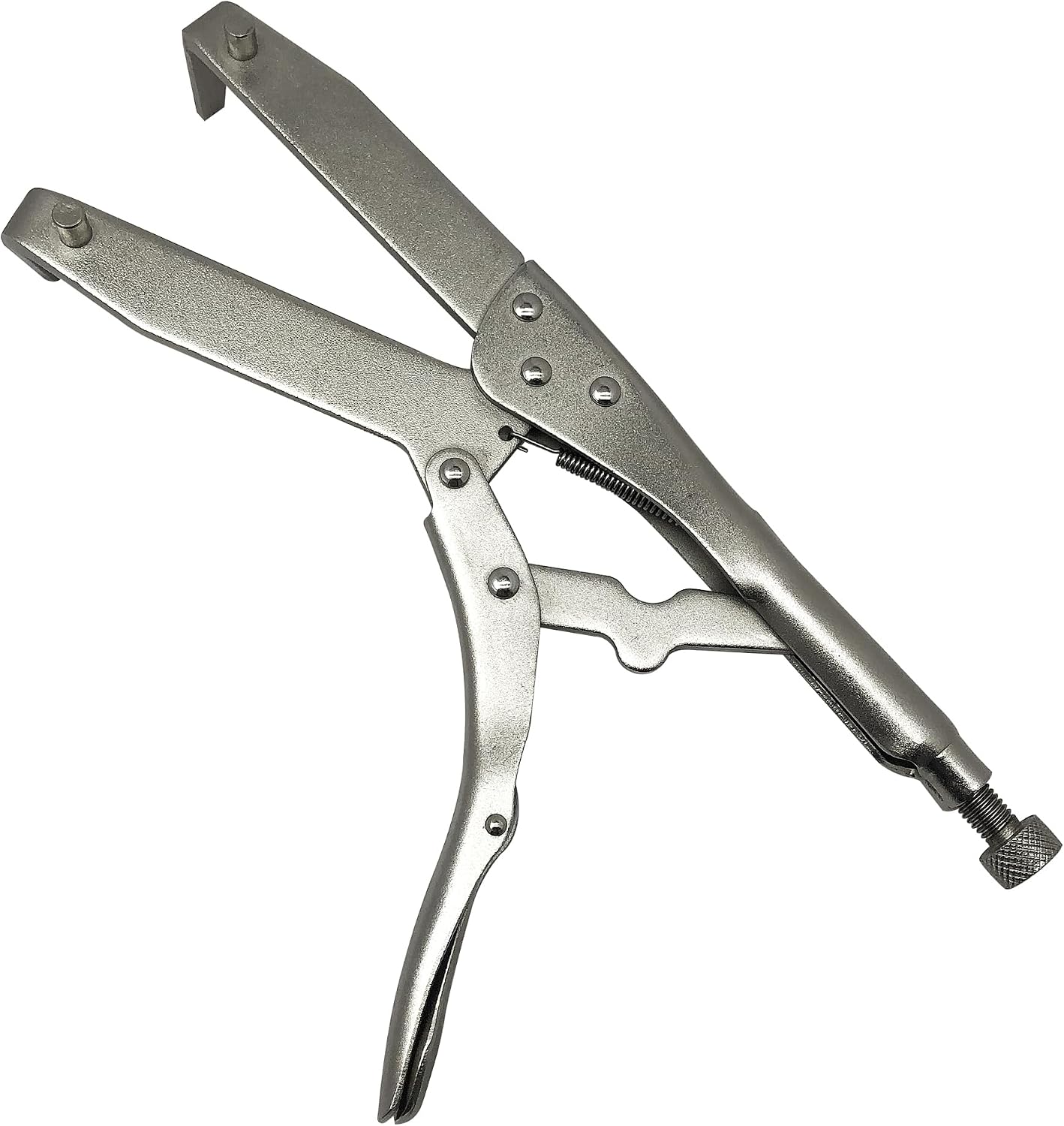 MacWork Clutch Holding Tool, Adjustable Universal Spanner Wrench for Motorcycle ATV UTV, Durable Steel Construction, Silver Metallic Finish
