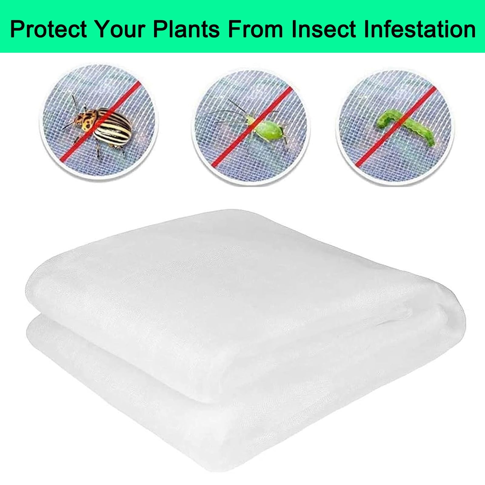 Rete Antigrandine per Orto, Rete Anti Insetti Anti-UV, Zanzariera a Metro, Reti Protettive da Giardino, Rete di Protezione a Maglia Fine per Proteggere Serra Frutteti Colture (Size : 5x10m)