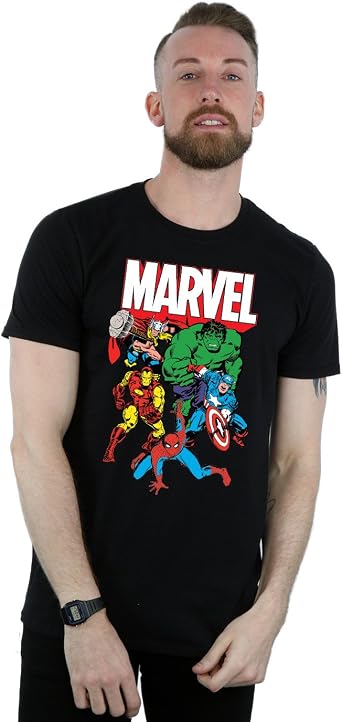 Marvel Men's Hero Group T-Shirt