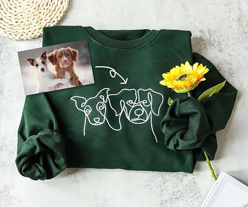 Miniatura 2 de Nazenti Sudadera con capucha bordada para perro, sudadera personalizada de una línea para mascotas, suéter de mamá de perro, regalos personalizados
