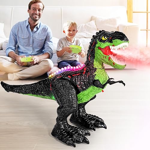 FANURY Juguetes de dinosaurio para niños de 3 a 5 años Juguetes de dinosaurio con control remoto de 2.4 G mejorados para niños de 5 a 7 años Robot