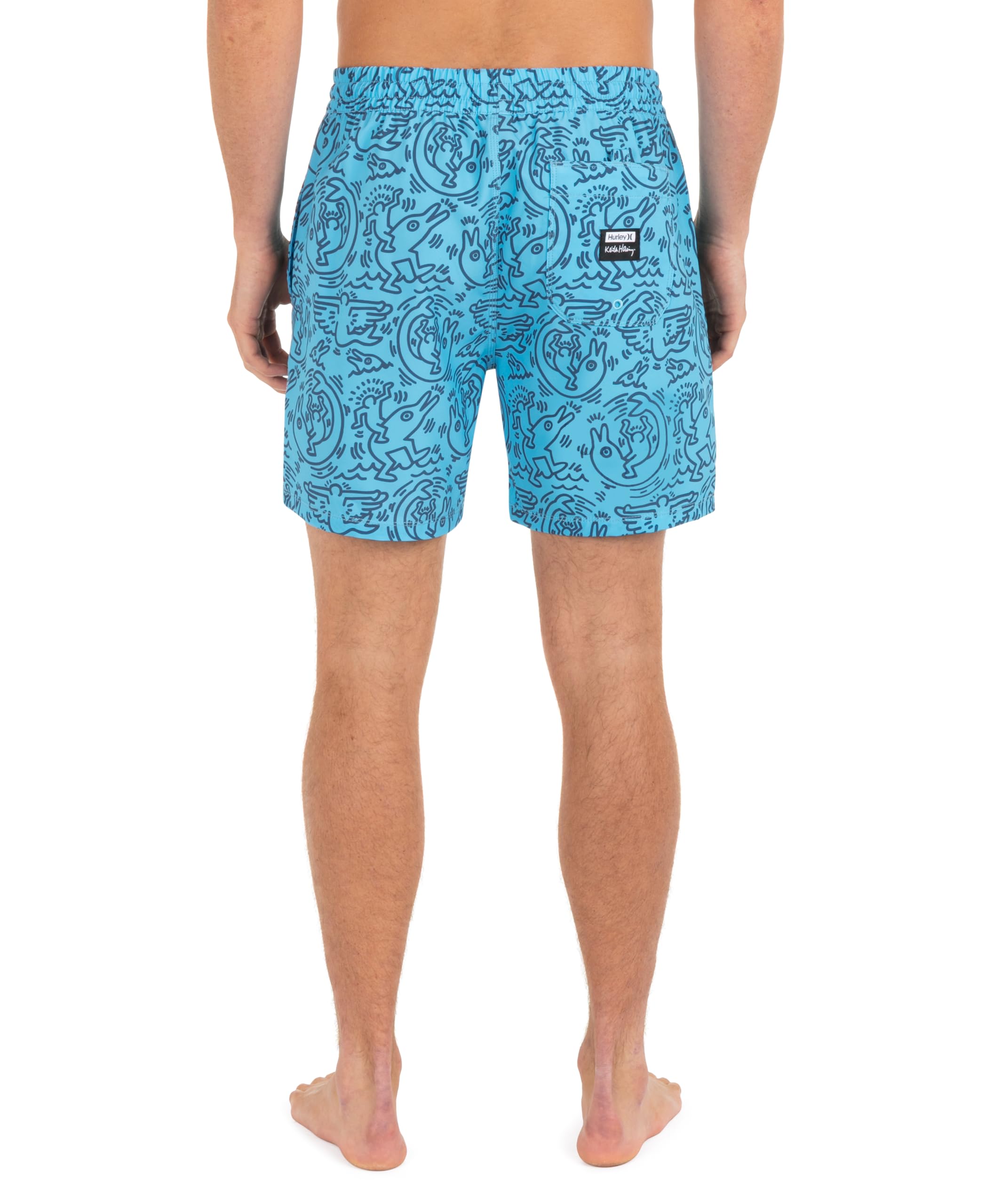 Hurley Herren-Badeshorts, 4-Wege-Stretch, 15,2 cm Innennaht, 43,2 cm Außennaht, schnell trocknende Badehose, elastischer Bund