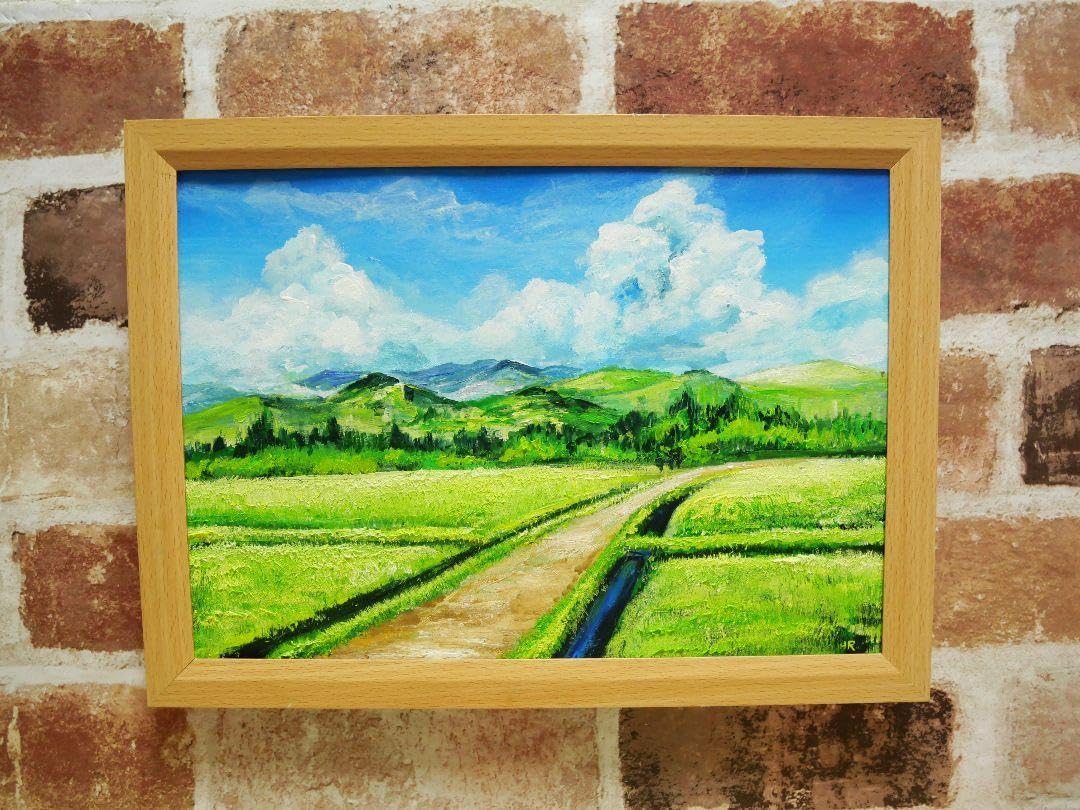 油絵 絵画 【夏の風景】 夏の風景】#油彩画 #芸術 #油絵 #絵 #アート #oilpainting #oil