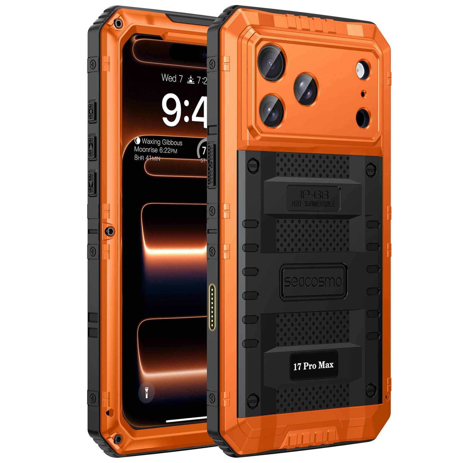 Funda para iPhone 17 Pro Max antigolpes impermeable carcasa 360 antipolvo subacuática con protector 8