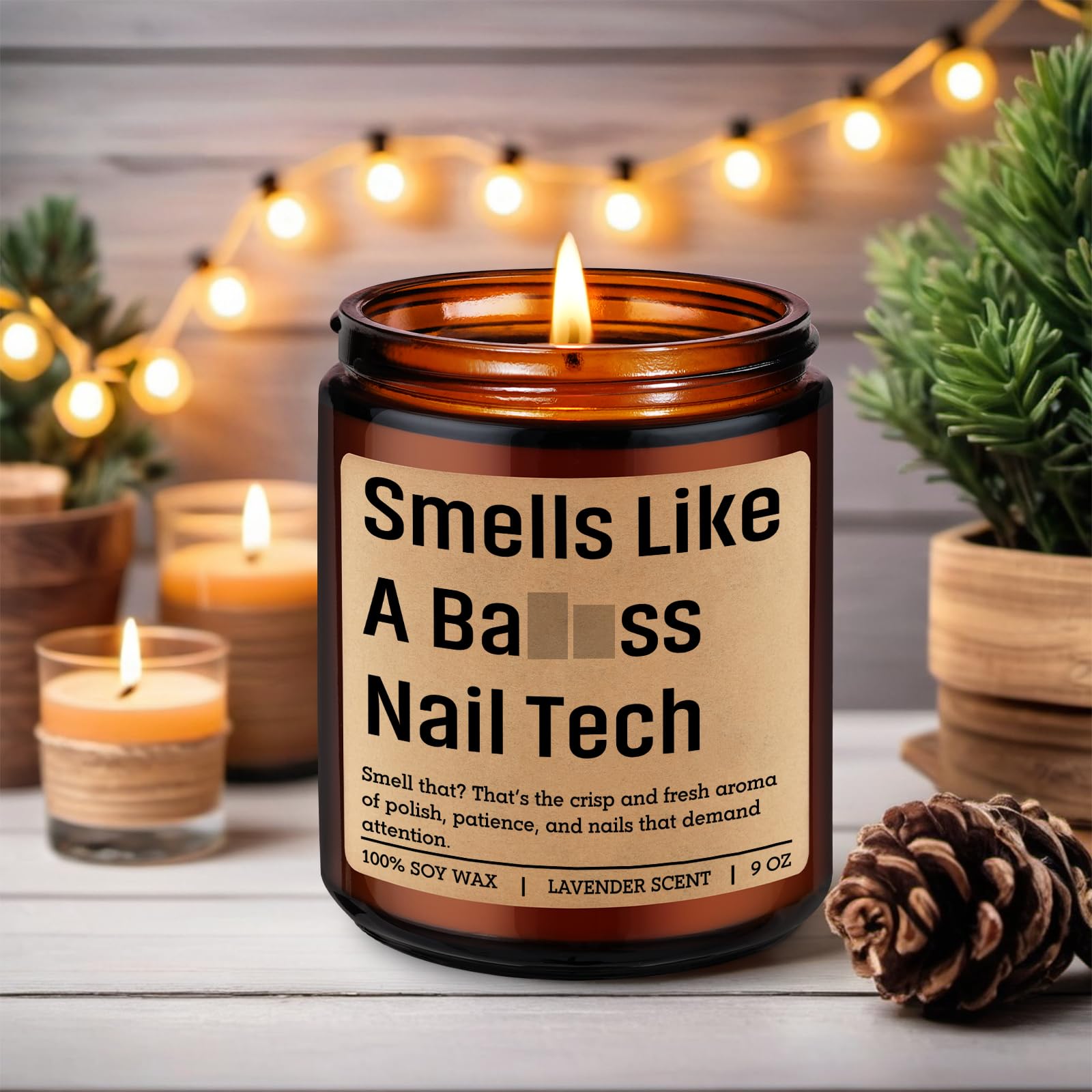 Miracu Candle, Nail Tech Gifts for Women, Men, Nail Technician Gifts, Funny Birthday, Mothers Day, Appreciation, Graduation Ideas for Manicurist, Fingernail Artist - Pedicure Manicure Salon Decor