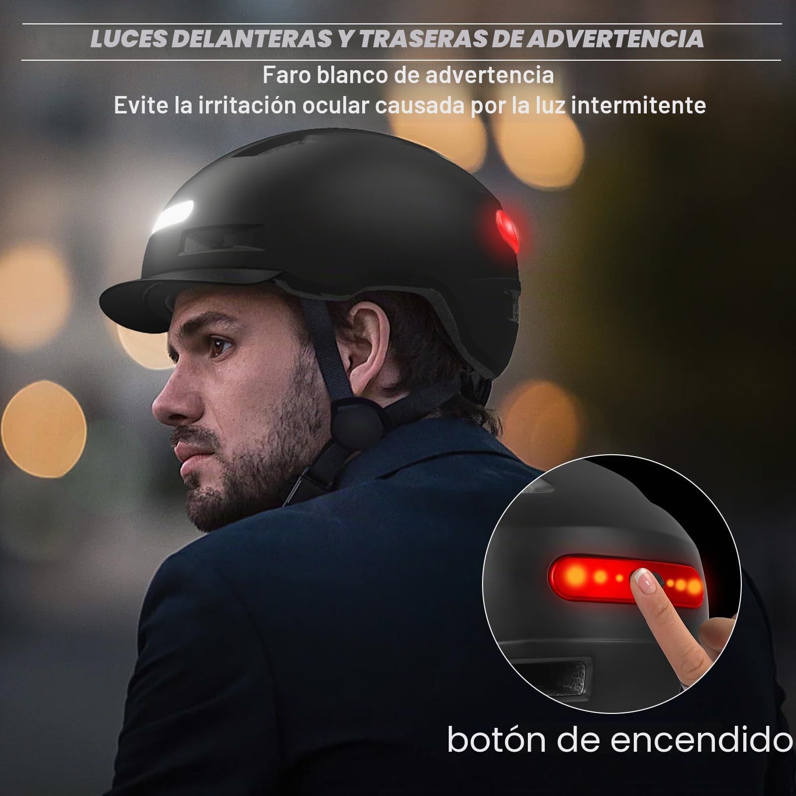 KINGLEAD Cascos de bicicleta para hombre y mujer, casco de bicicleta con gafas magnéticas y luz USB recargable, casco de carreras ajustable para bicicleta de montaña con tiras reflectantes