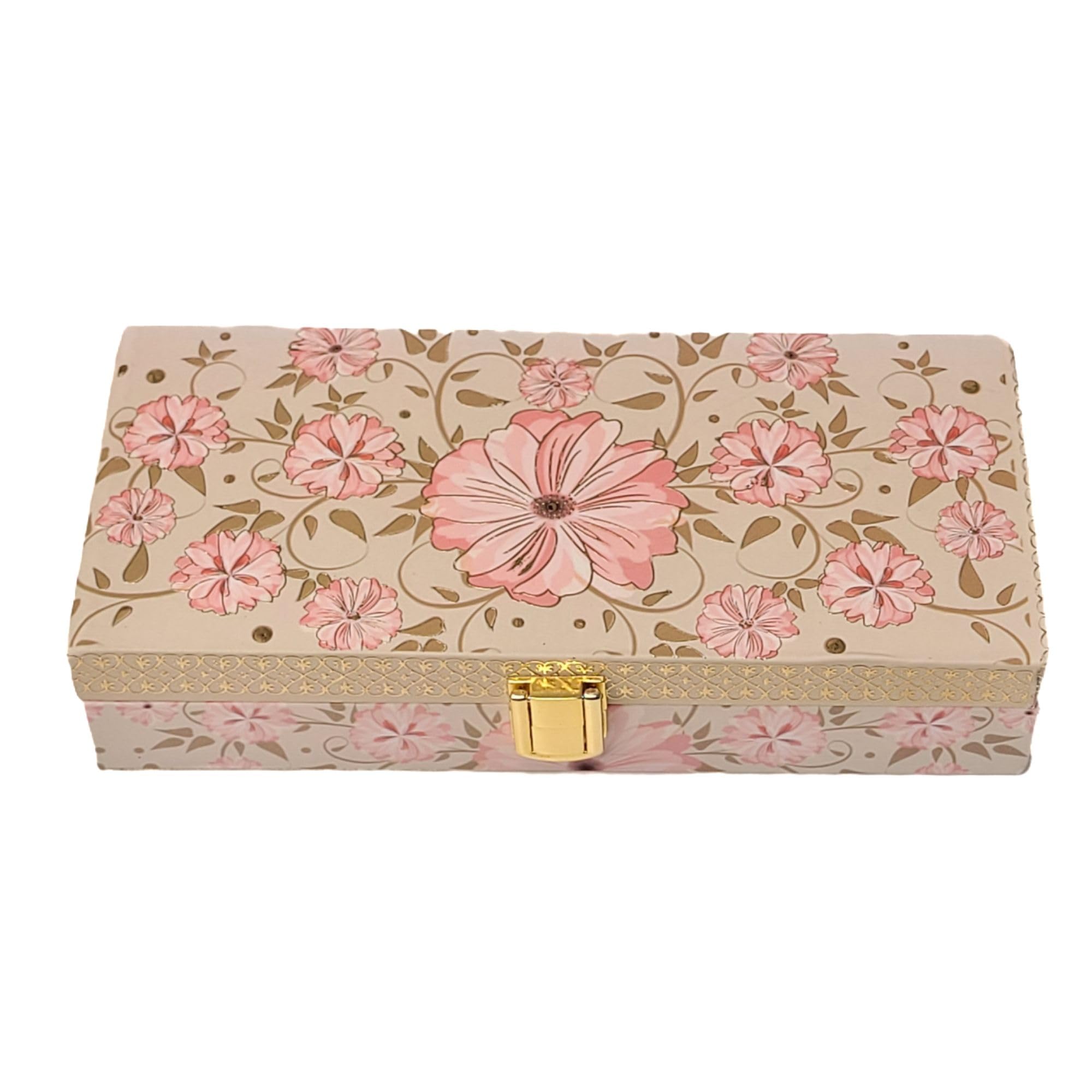fonsie fancy shagun cash box or gaddi box for gifting money on wedding, new born baby, ring ceremony || cream rose flower 1pc.