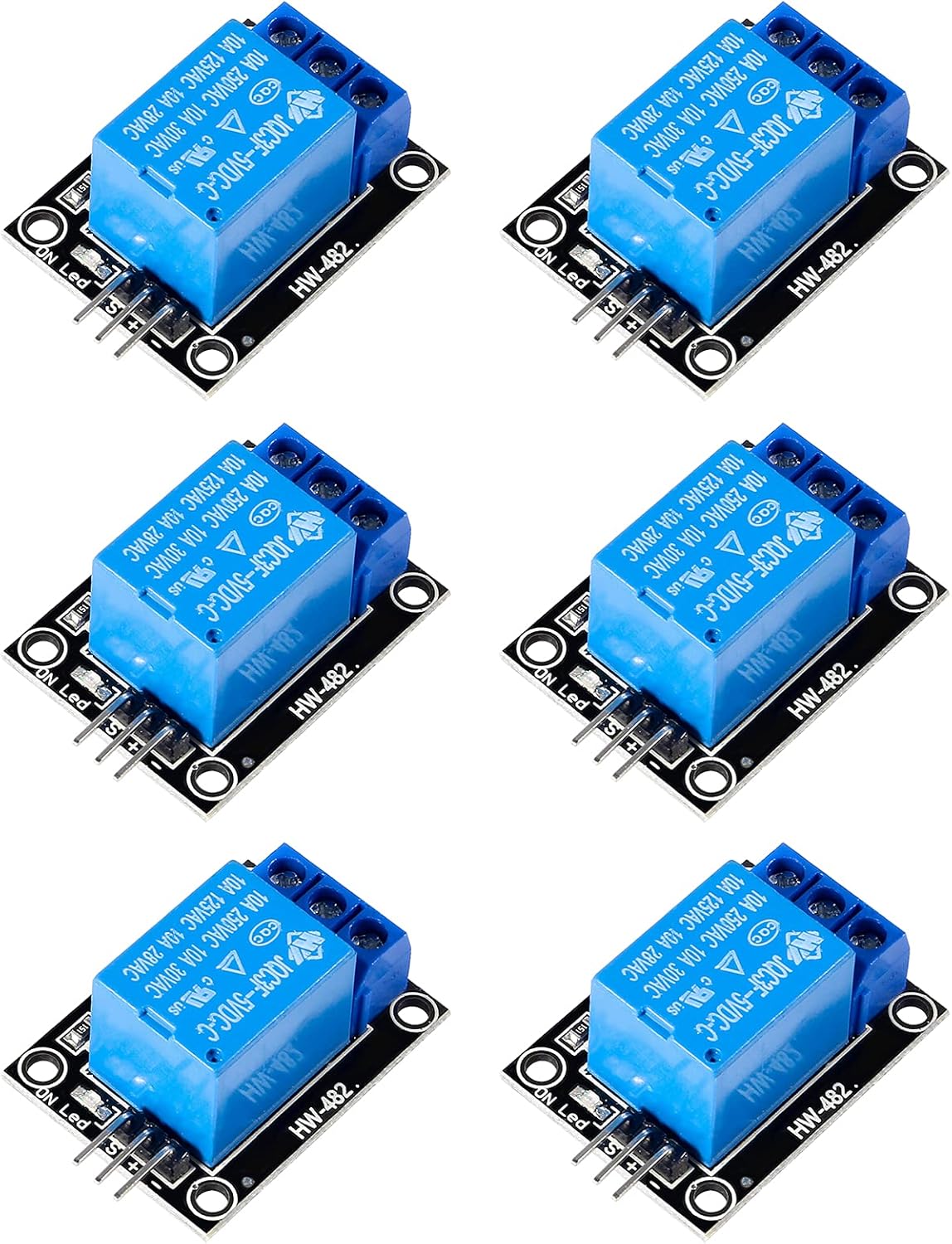 ALMOCN 6PCS 5V Relay Module 1 Channel LED Indicator Light