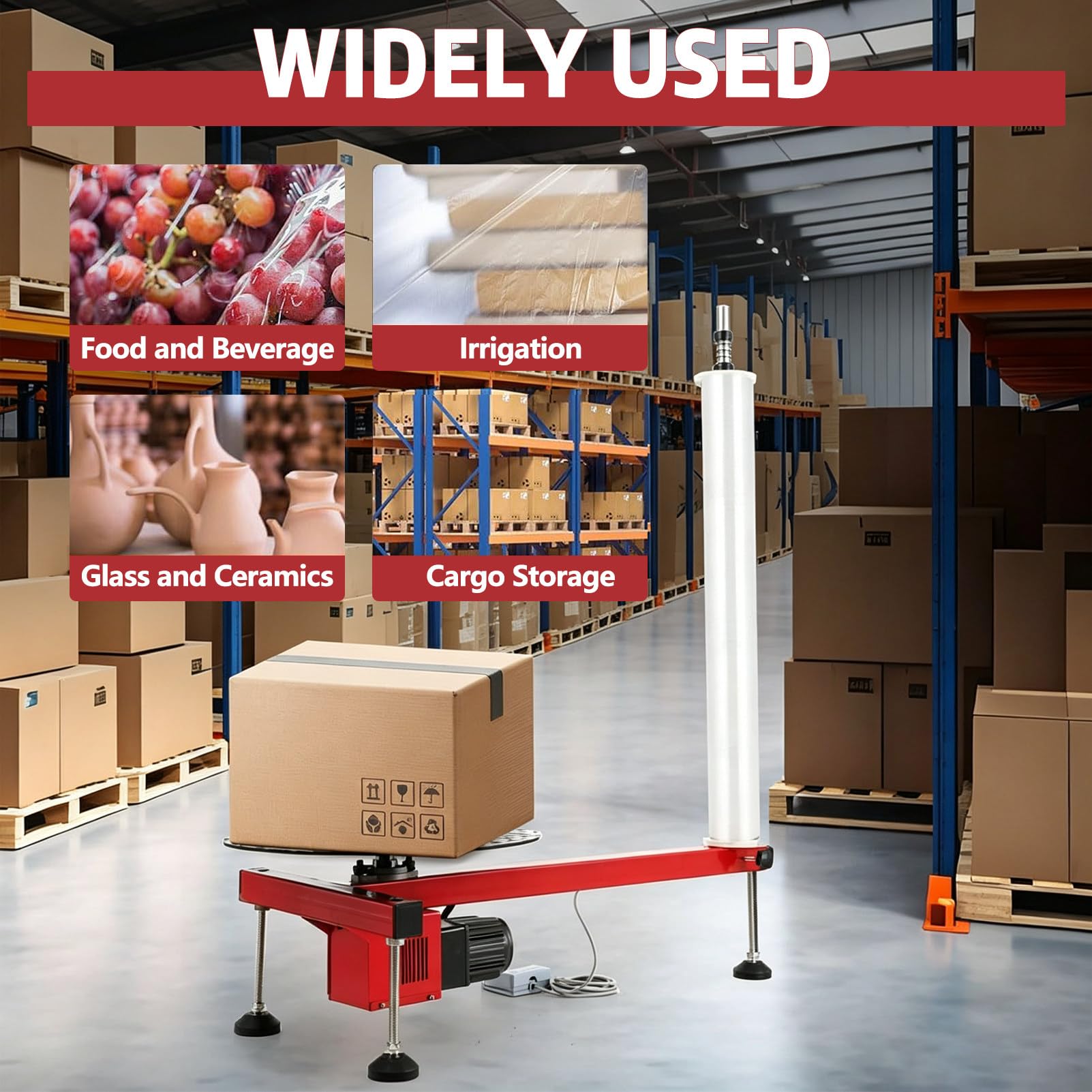 Avvolgitrice elettrica per Pallet, velocità 30 Giri/min.