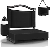 HABUTWAY Stadium Bleacher Seats with Back Support & Thick Cushion - Wide Portable Chair w/ Strap, Hook, Pocket for Sports Events
