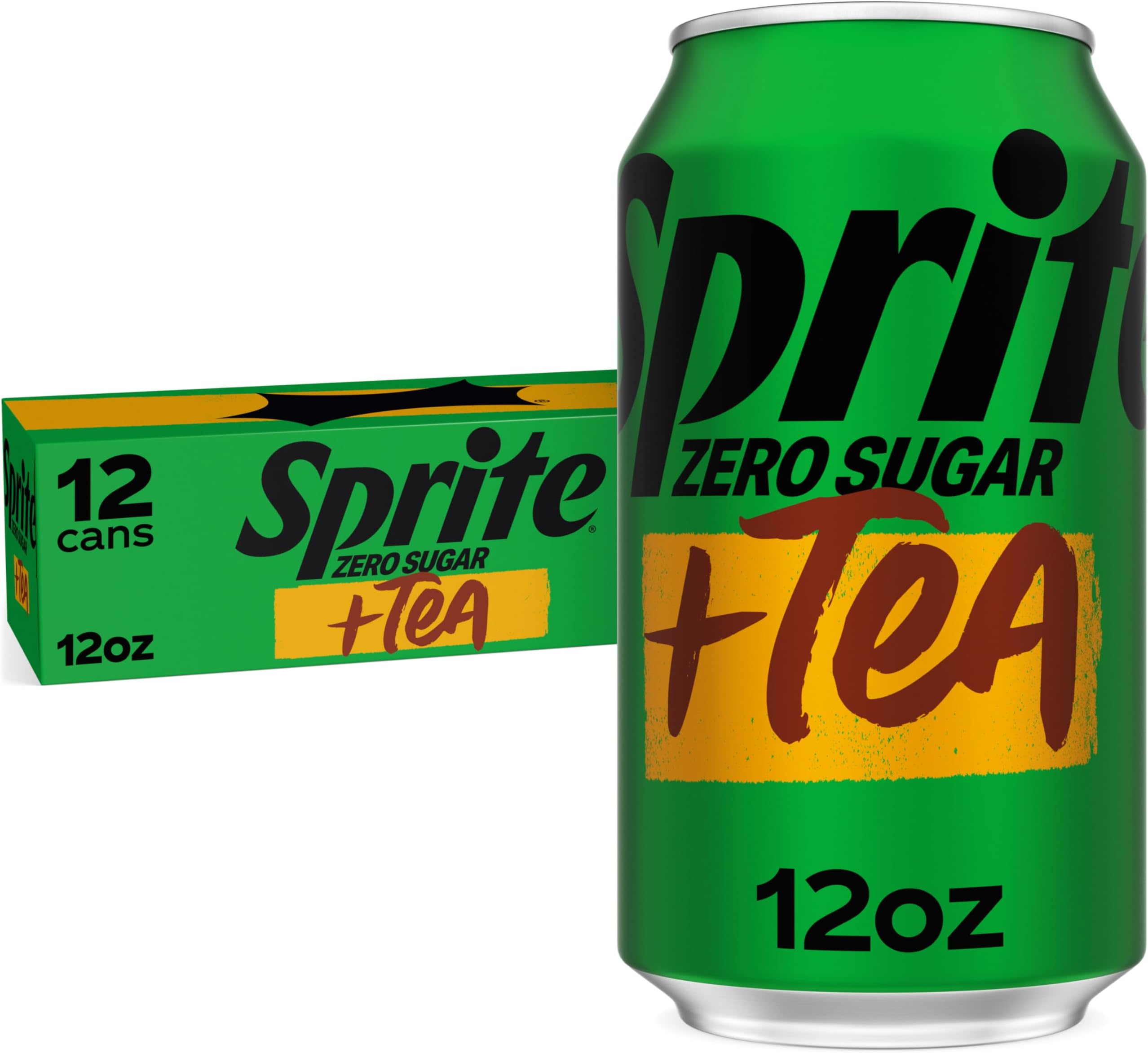 Sprite + Tea, Lemon-Lime and Tea Flavored Soda, 12 fl oz, 12 Pack