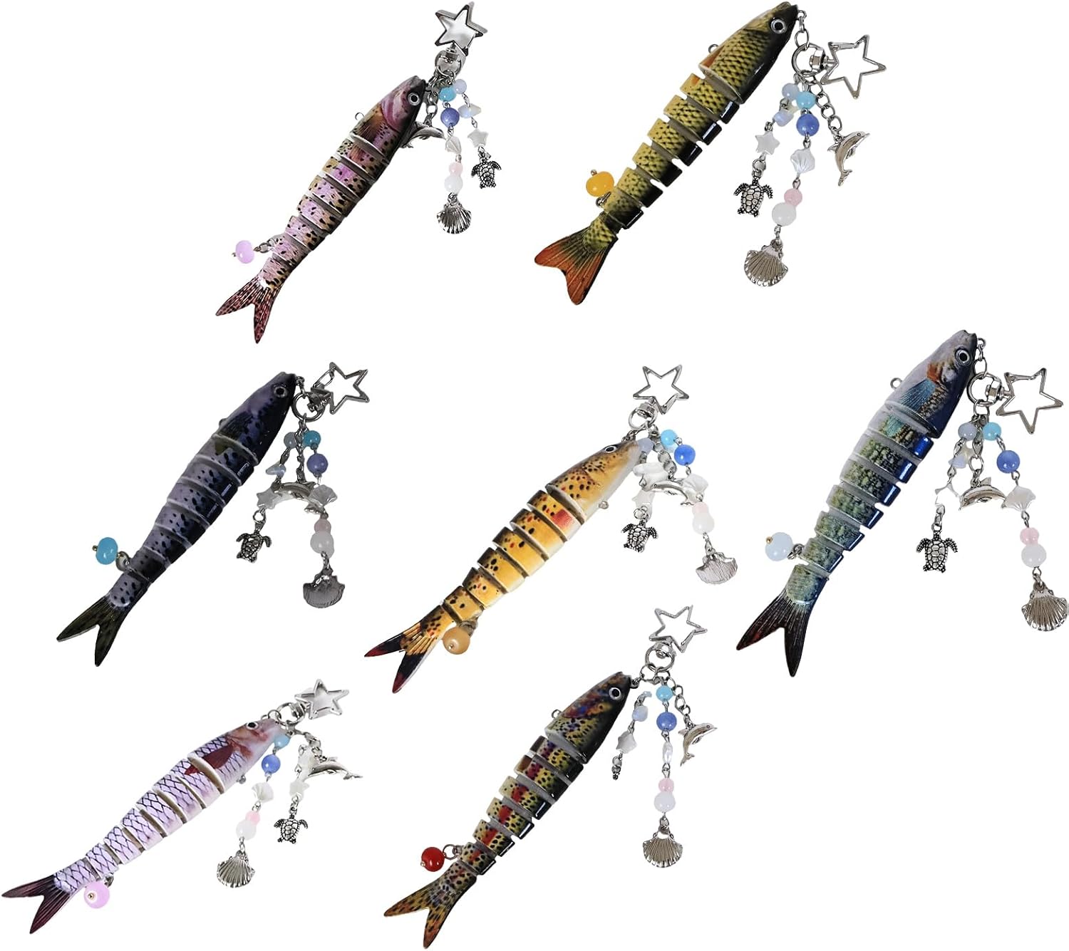 Fishing Themed Phone Lanyard Keychains Detailed Realistic Swimbait Holder Decorative Jewelry Item For Backpacks Keys