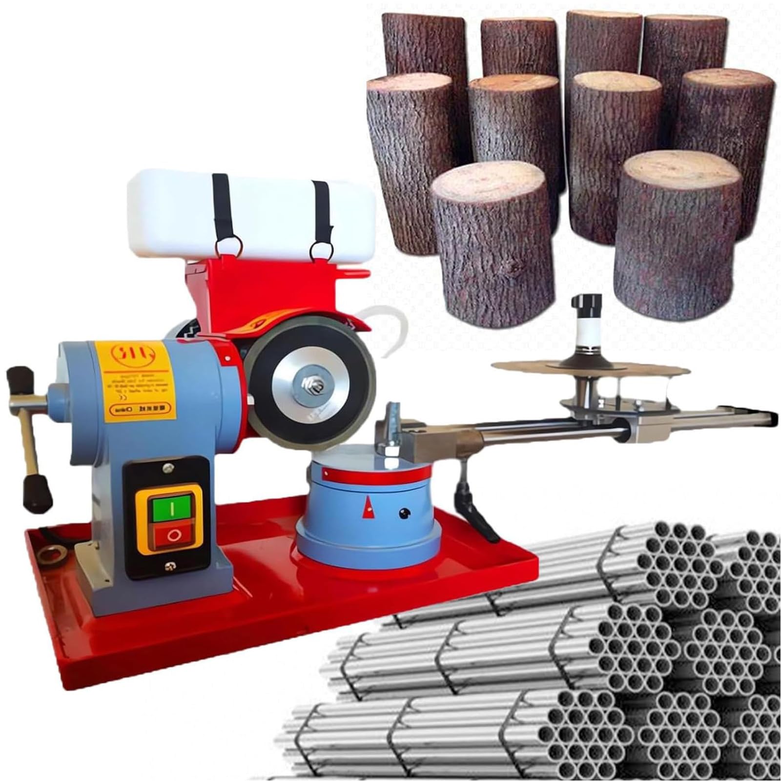 Afilador de hojas de sierra circular, afilador multiherramienta con ángulo ajustable, máquina trituradora seca y húmeda para plástico, madera, cuchillas de aluminio, interruptor impermeable de 250 W