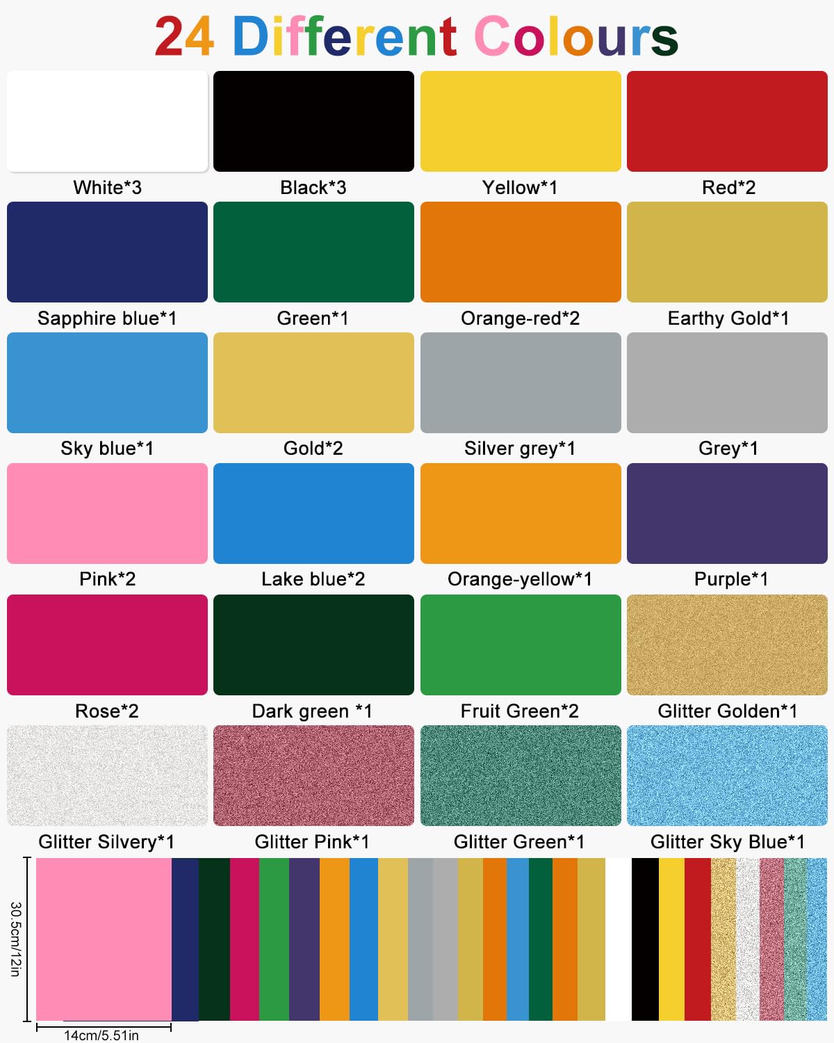 36 Farben 30x300cm Plotterfolie Textil Flexfolie zum Aufbügeln T-Shirts Stoffe e