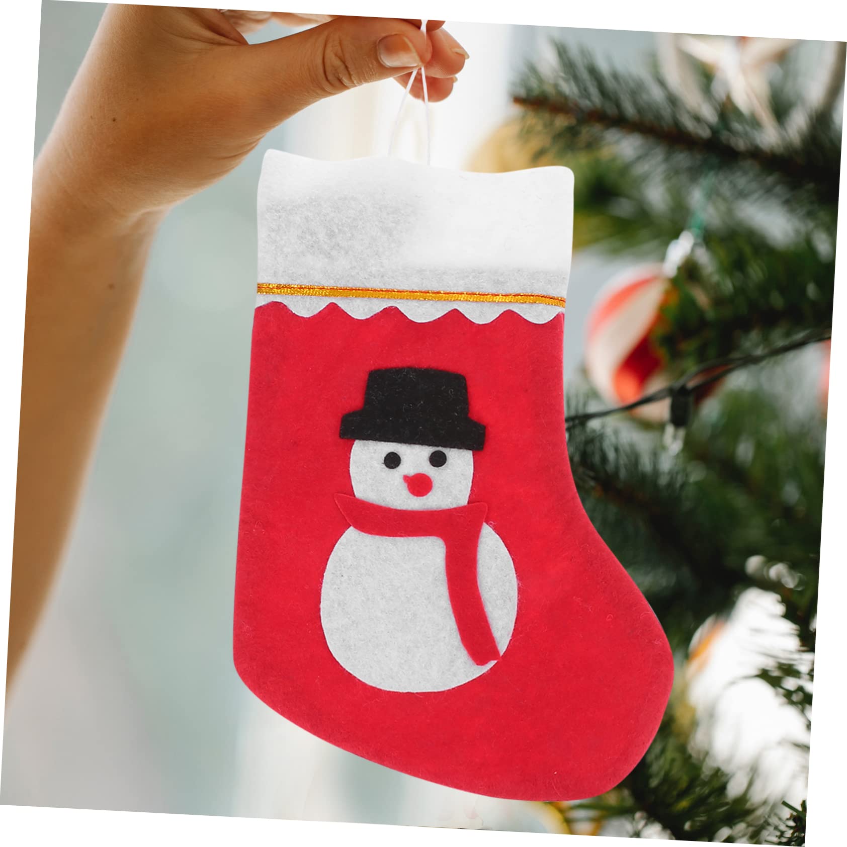 IMIKEYA 72 STK Weihnachtsstrumpf Goodie Bag weihnachtsgeschenktüte Mini-Weihnachtsstrümpfe Mini-Strümpfe Weihnachten büro Dekoration Office Decoration Kaminanhänger Geschenkhalter Stoff
