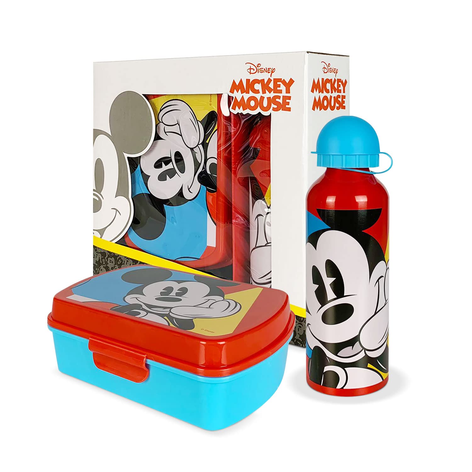 Set pranzo Mickey Mouse léger et étanche avec gourde de 500 ml - 5