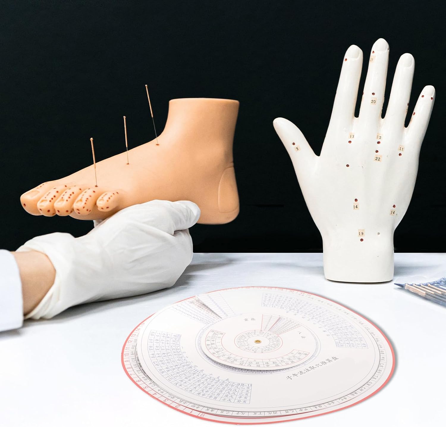 Portable Acupuncture Calculation Plate with Paper Plastic Film Material, Calculates and Opens Acupoints Using Eight Methods of Linggui, for Traditional Chinese Medicine Students