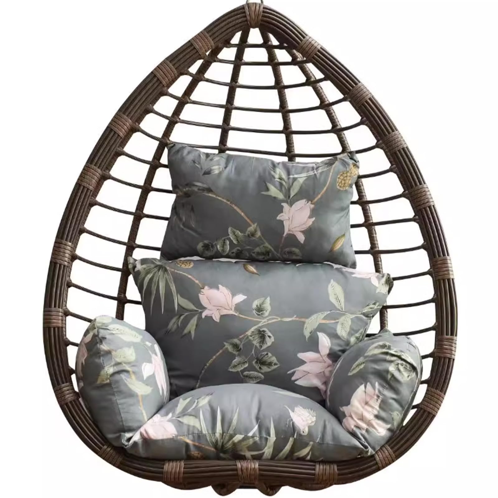 Replacement for Egg Chair Cushion, Rattan Swing Cushion, Thick Hanging Hammock Chair Cushions with Headrests, Washable Indoor/Outdoor Chair Cushion, Waterproof and Sun-Resiatant (Colour: 6)