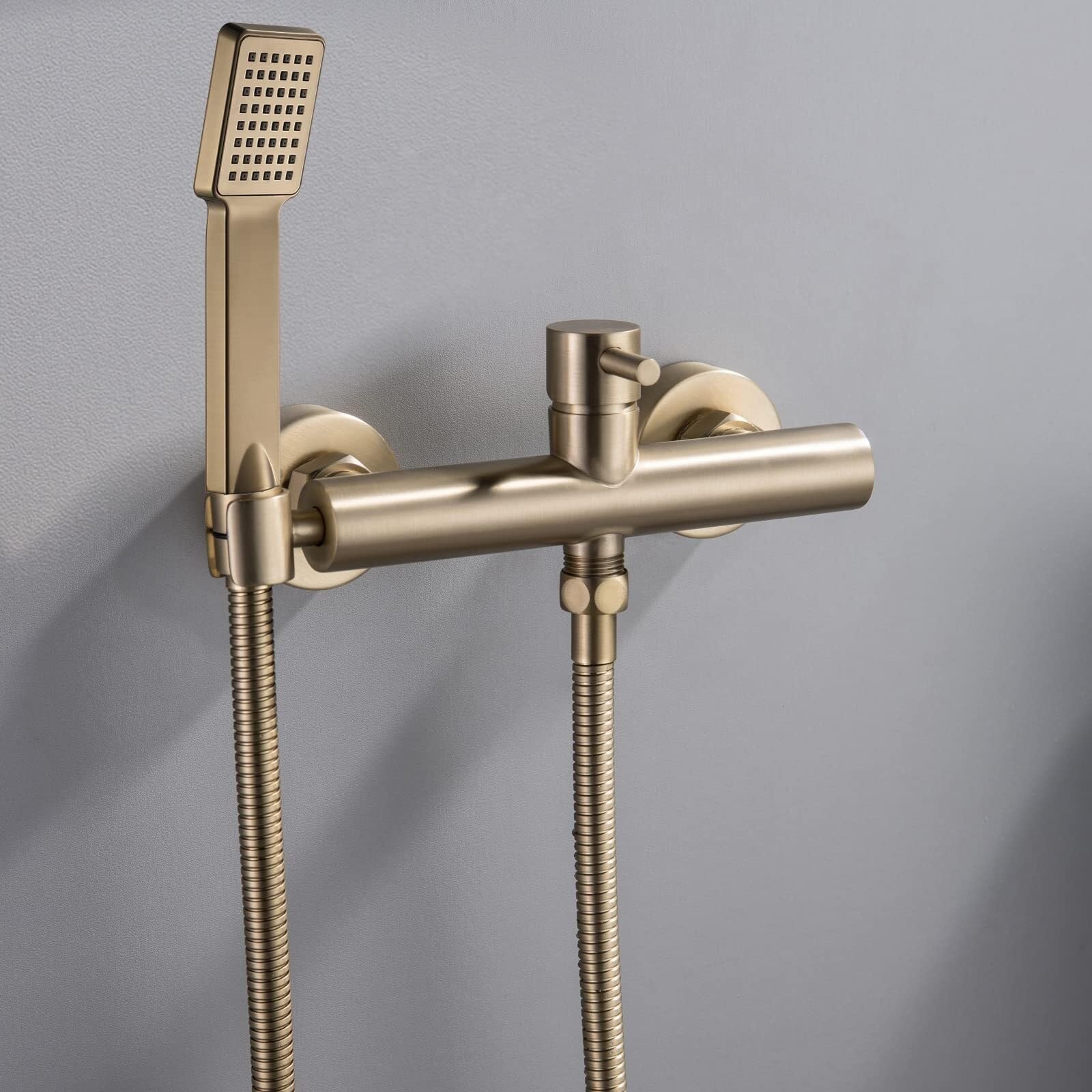 Ręczny bidet natryskowy do toalety, mosiężny spryskiwacz do pieluch dla niemowląt, kran z ciepłą i zimną wodą z wężem, mycie kobiece, czyszczenie zwierząt,Brushed Gold