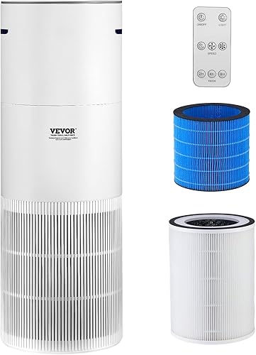 Miniatura 10 de VEVOR Purificador de aire 2 en 1 con humidificador, cubre hasta 1090 pies cuadrados en una hora, filtro True HEPA 11, silencioso de 22 dB, filtra